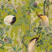 Sample-Royal Garden Birds Wallpaper Sample
