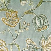Linen Fabric with Birds
