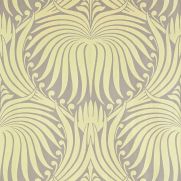 Lotus Wallpaper Charleston Gray Churlish Green