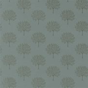 Marcham Tree Wallpaper English Grey Teal