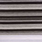 Maya Outdoor Fabric Nero Black White Striped