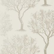 Metallic Tree Wallpaper