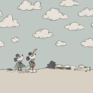Sample-Mickey In the Clouds Wall Mural Sample