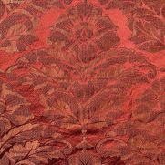 Mont Palatin Silk Fabric Garance Red Damask