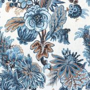 Navy and White Floral Fabric