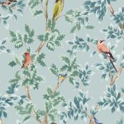 Netherfield Blue Bird Wallpaper for Walls