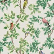 Netherfield Leaf and Bird Wallpaper