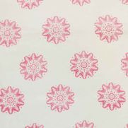 Nordic Linen Fabric Pink Printed