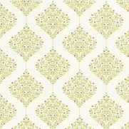 Orchard Tree Embroidered Fabric Lime Green