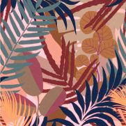 Palm Leaf Wallpaper Pink