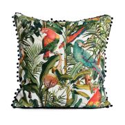 Sample-Parrots of Brasil Linen Cushion Sample