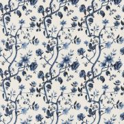 Petworth Linen Fabric Indigo Blue