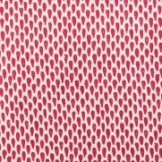 Polperro Linen Fabric Red Printed