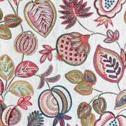 Pomona Embroidered fabric in colour Jewel
