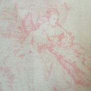 Pompadour Toile Fabric Old Pink Blush