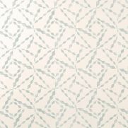 Puzzle Linen Fabric Pale Blue Geometric
