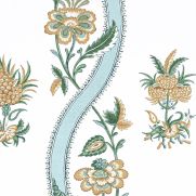 Sample-Ribbon Floral Fabric Sample