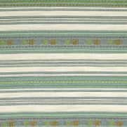 Romany Weave Fabric Aqua Green Blue Striped