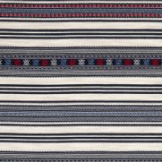 Romany Weave Fabric Indigo Blue Striped