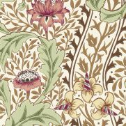 Wild Tulip & Vine Wallpaper Rose Linen