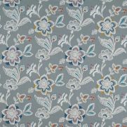 Rosings Embroiderd Fabric blue