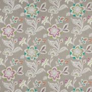 Rosings Embroidered Fabric Grey Floral
