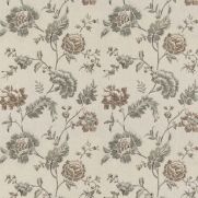 Rye Embroidered Fabric Parchment Neutral Floral