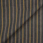 Samoa Stripe Outdoor Fabric Golden Teak Dark Grey