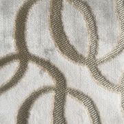 Sarment Velvet Fabric Sand Beige Metallic