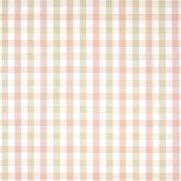 Saybrook Check Cotton Fabric Pink and Beige