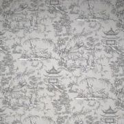 Sichuan Fabric Dark Grey Toile Linen Union