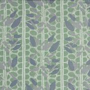 Small Lace Lily Linen Fabric Mink Grey Moss Green Dark Blue