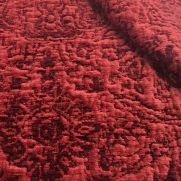 Sulla Fabric Scarlet Red Chenille