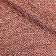 Tarsa Fabric Vintage Red Woven Diamond