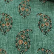 Jessamy Paisley Fabric in Teal
