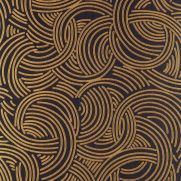 Tourbillon Wallpaper Paean Black Bespoke Gold