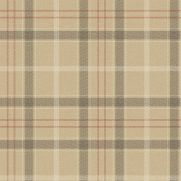 Tweed Check Wallpaper Camel Neutral Red