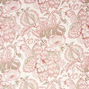 Westmont Linen Fabric Blush Pink and Green