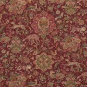 Wild Things Fabric Plum Red Green Floral Printed
