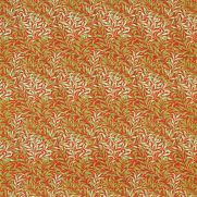 Willow Bough Fabric Tomato Red Olive Green