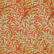 Willow Bough Wallpaper Tomato Red Olive Green