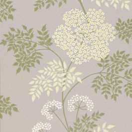 Etched Silhouette Floral Stem Yellow Non Woven Wallpaper | Cole and Son Cow  Parsley