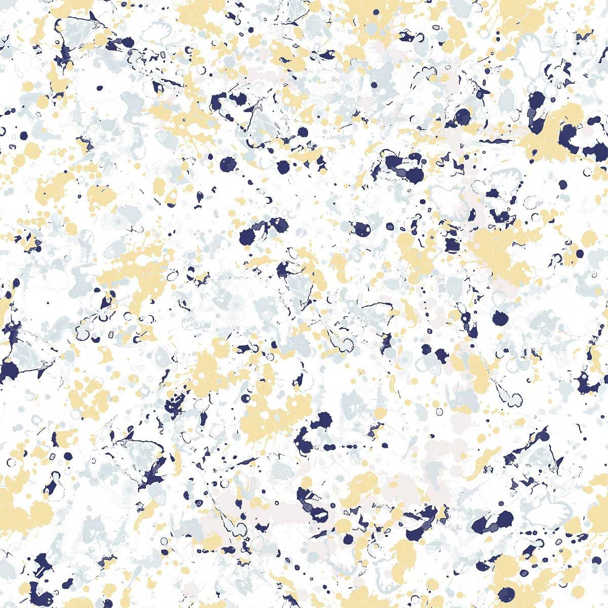 Salines Paint Splatter Wallpaper for Walls in Indigo