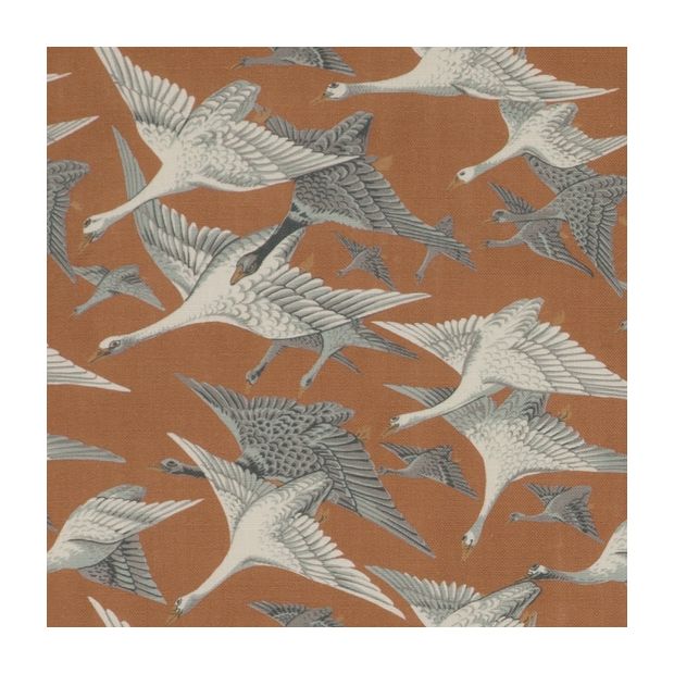 Wild Geese Linen Fabric