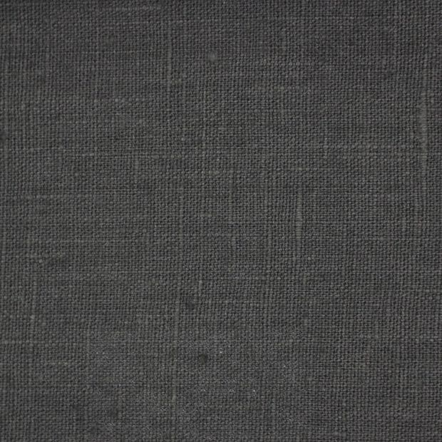 Charcoal Plain Linen Fabric