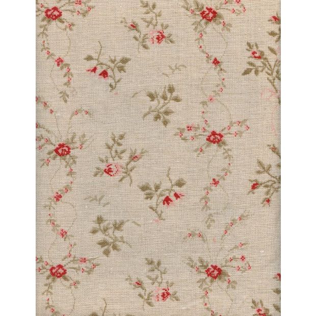Rose Sprig Linen Fabric