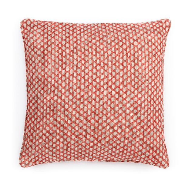 Large Square Spotted Piped Cushion