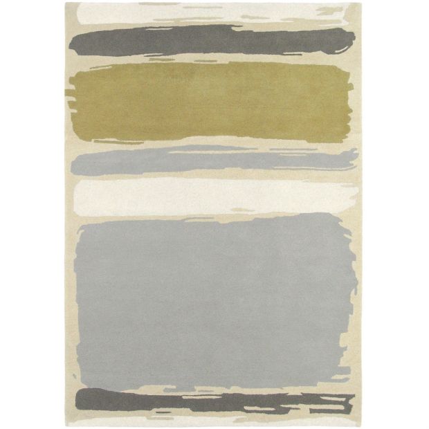 Abstract Rug | Sanderson Rugs | Pure Wool Handtufted Carpet | Silver & Gold