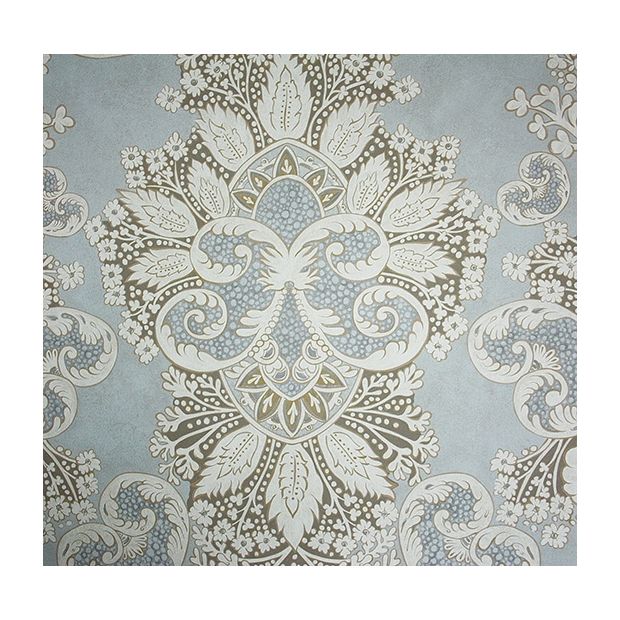 Rococo Pale Blue Wallpaper | Lewis & Wood