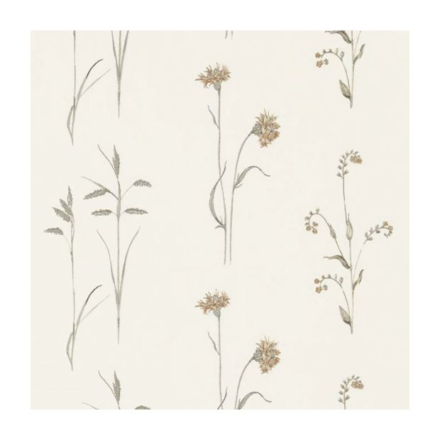 Meadow Grasses Embroidered Fabric